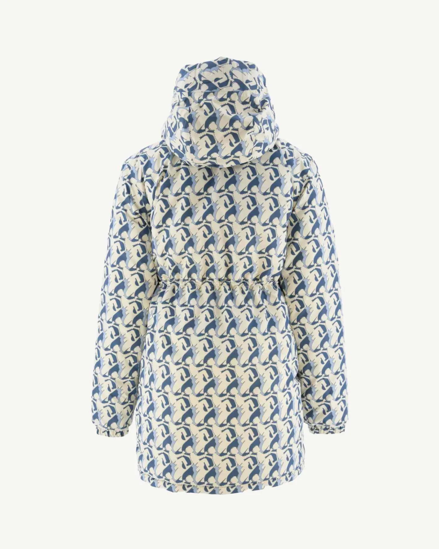 Donzen Jassen & Jacks-JOTT Doudoune Longue Reversible Imprime Monogram Ecru/Ecru Roma 8952 Monogram Off/Off-White