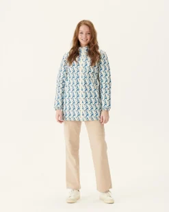 Donzen Jassen & Jacks-JOTT Doudoune Longue Reversible Imprime Monogram Ecru/Ecru Roma 8952 Monogram Off/Off-White