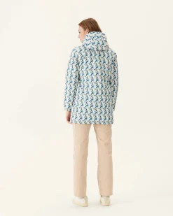 Donzen Jassen & Jacks-JOTT Doudoune Longue Reversible Imprime Monogram Ecru/Ecru Roma 8952 Monogram Off/Off-White