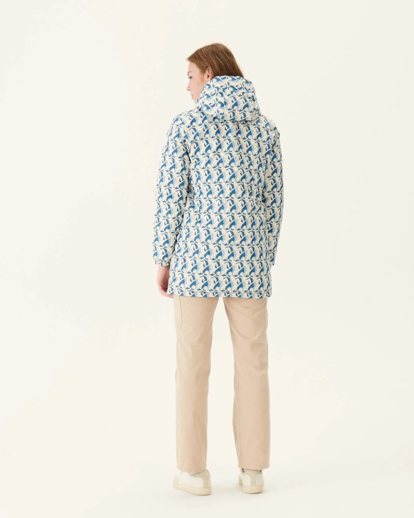 Donzen Jassen & Jacks-JOTT Doudoune Longue Reversible Imprime Monogram Ecru/Ecru Roma 8952 Monogram Off/Off-White