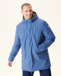 Donzen Jassen & Jacks-JOTT Doudoune Longue Reversible A Capuche Bleu Jeans/Army Amsterdam 1400 Blue Jeans/Army