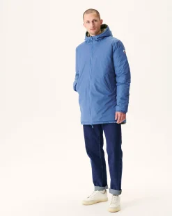 Donzen Jassen & Jacks-JOTT Doudoune Longue Reversible A Capuche Bleu Jeans/Army Amsterdam 1400 Blue Jeans/Army