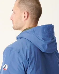 Donzen Jassen & Jacks-JOTT Doudoune Longue Reversible A Capuche Bleu Jeans/Army Amsterdam 1400 Blue Jeans/Army