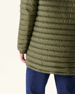Donzen Jassen & Jacks-JOTT Doudoune Longue Reversible A Capuche Bleu Jeans/Army Amsterdam 1400 Blue Jeans/Army