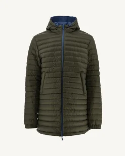 Donzen Jassen & Jacks-JOTT Doudoune Longue Reversible A Capuche Bleu Jeans/Army Amsterdam 1400 Blue Jeans/Army