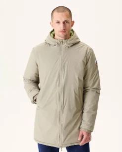 Donzen Jassen & Jacks-JOTT Doudoune Longue Reversible A Capuche Beige/Kaki Clair Amsterdam 8040 Beige/Bush