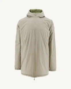 Donzen Jassen & Jacks-JOTT Doudoune Longue Reversible A Capuche Beige/Kaki Clair Amsterdam 8040 Beige/Bush