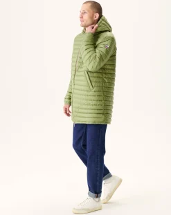 Donzen Jassen & Jacks-JOTT Doudoune Longue Reversible A Capuche Beige/Kaki Clair Amsterdam 8040 Beige/Bush
