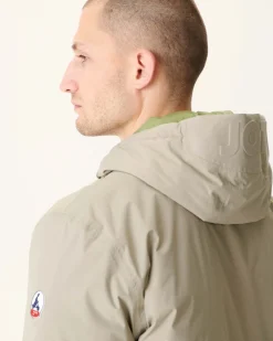 Donzen Jassen & Jacks-JOTT Doudoune Longue Reversible A Capuche Beige/Kaki Clair Amsterdam 8040 Beige/Bush