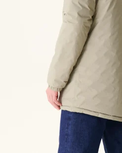 Donzen Jassen & Jacks-JOTT Doudoune Longue Reversible A Capuche Beige/Kaki Clair Amsterdam 8040 Beige/Bush