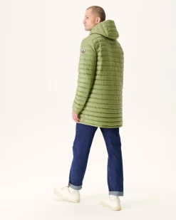 Donzen Jassen & Jacks-JOTT Doudoune Longue Reversible A Capuche Beige/Kaki Clair Amsterdam 8040 Beige/Bush