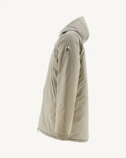Donzen Jassen & Jacks-JOTT Doudoune Longue Reversible A Capuche Beige/Kaki Clair Amsterdam 8040 Beige/Bush