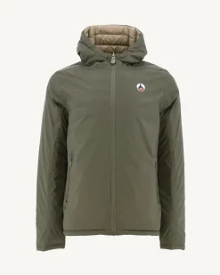 Donzen Jassen & Jacks-JOTT Doudoune Reversible A Capuche Army/Beige Bergen 852 Army/Beige