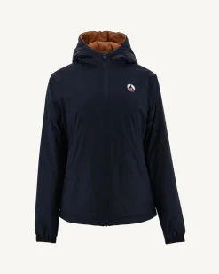 Donzen Jassen & Jacks-JOTT Doudoune Reversible A Capuche Ultralight Marine/Camel Kara 1045 Navy/Camel