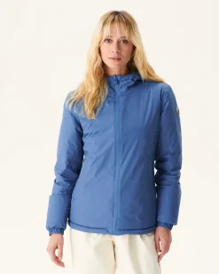 Donzen Jassen & Jacks-JOTT Doudoune Reversible A Capuche Bleu Jeans/Army Vienne 1400 Blue Jeans/Army