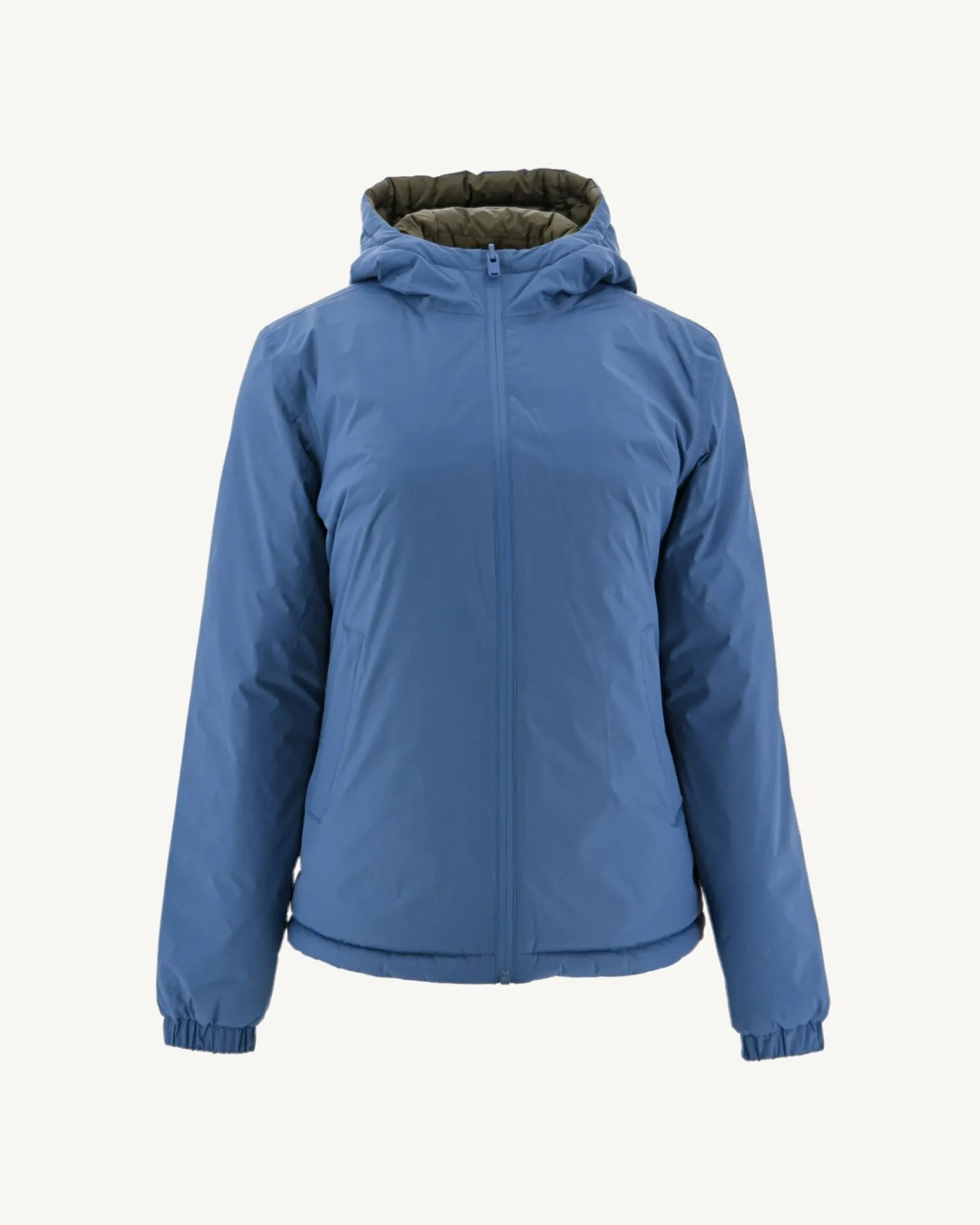 Donzen Jassen & Jacks-JOTT Doudoune Reversible A Capuche Bleu Jeans/Army Vienne 1400 Blue Jeans/Army