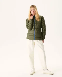 Donzen Jassen & Jacks-JOTT Doudoune Reversible A Capuche Bleu Jeans/Army Vienne 1400 Blue Jeans/Army