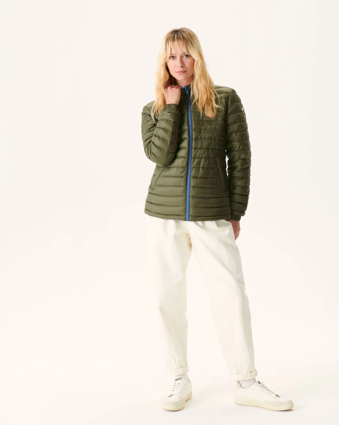 Donzen Jassen & Jacks-JOTT Doudoune Reversible A Capuche Bleu Jeans/Army Vienne 1400 Blue Jeans/Army