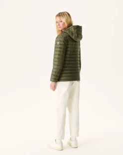 Donzen Jassen & Jacks-JOTT Doudoune Reversible A Capuche Bleu Jeans/Army Vienne 1400 Blue Jeans/Army