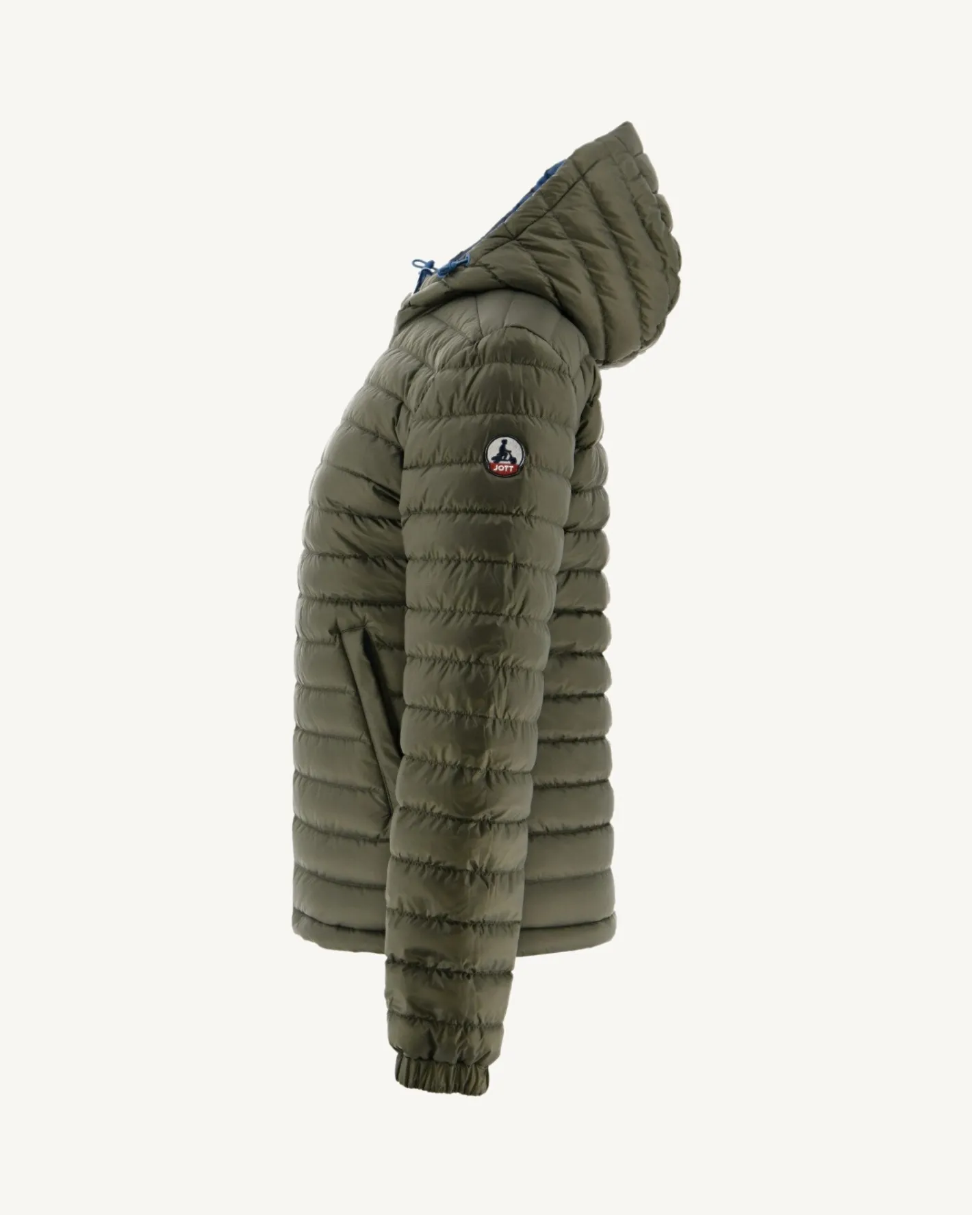 Donzen Jassen & Jacks-JOTT Doudoune Reversible A Capuche Bleu Jeans/Army Vienne 1400 Blue Jeans/Army
