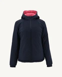 Donzen Jassen & Jacks-JOTT Doudoune Reversible A Capuche Marine/Rose Intense Vienne 1043 Navy/Wild Rose