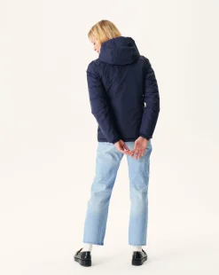 Donzen Jassen & Jacks-JOTT Doudoune Reversible A Capuche Marine/Rose Intense Vienne 1043 Navy/Wild Rose