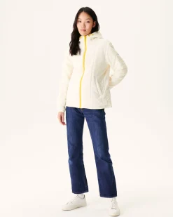 Donzen Jassen & Jacks-JOTT Doudoune Reversible A Capuche Ultralight Citron/Ecru Kara 6311 Lemon/Off-White