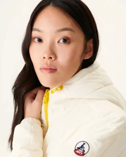 Donzen Jassen & Jacks-JOTT Doudoune Reversible A Capuche Ultralight Citron/Ecru Kara 6311 Lemon/Off-White