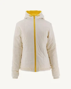 Donzen Jassen & Jacks-JOTT Doudoune Reversible A Capuche Ultralight Citron/Ecru Kara 6311 Lemon/Off-White