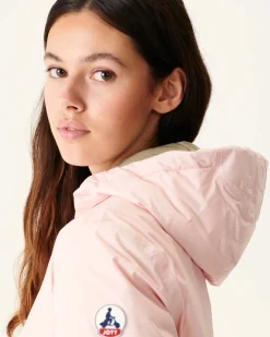 Donzen Jassen & Jacks-JOTT Doudoune Reversible A Capuche Rose Clair/Beige Vienne 4630 Soft Pink/Beige