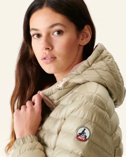 Donzen Jassen & Jacks-JOTT Doudoune Reversible A Capuche Rose Clair/Beige Vienne 4630 Soft Pink/Beige