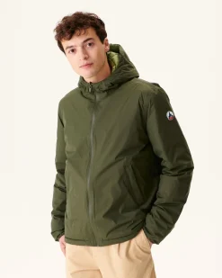 Donzen Jassen & Jacks-JOTT Doudoune Reversible A Capuche Army/Kaki Clair Bergen 2550 Army/Bush