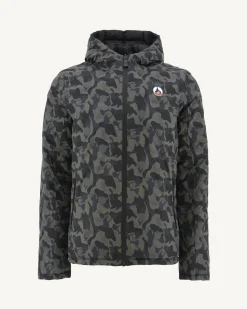 Donzen Jassen & Jacks-JOTT Doudoune Reversible A Capuche Print Militaire/Noir Bergen 278 Print Militaire/Noir
