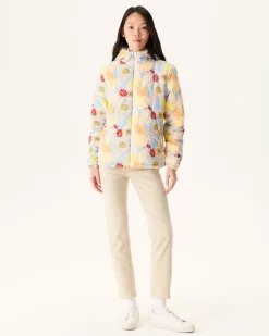Donzen Jassen & Jacks-JOTT Doudoune Reversible A Capuche Ultralight Ecru/Bohemian Bleu Kara 8953 Off-White/Bohemian Blue