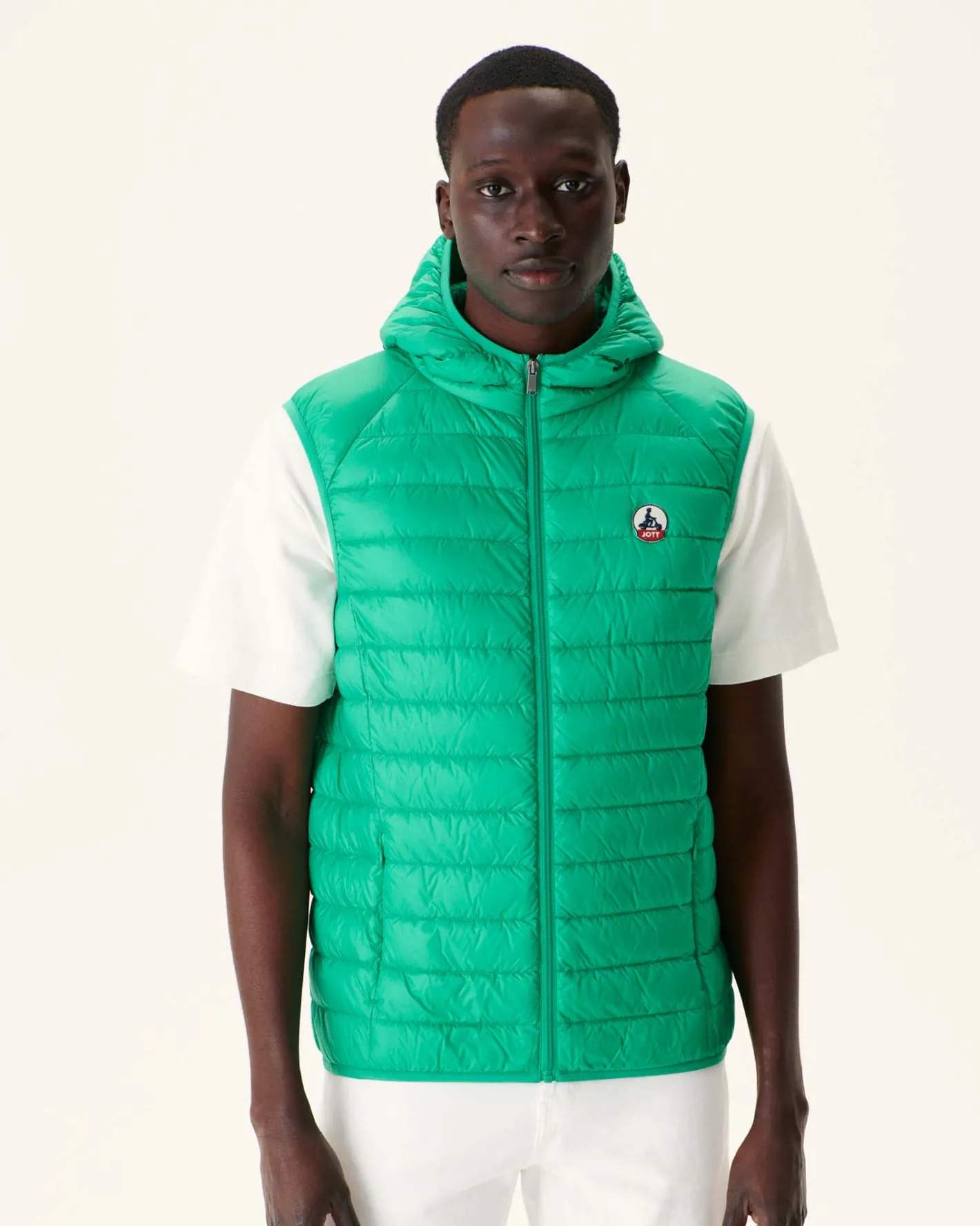 Donzen Jassen & Jacks-JOTT Doudoune Sans Manches A Capuche Vert Pat 243 Poppy Green