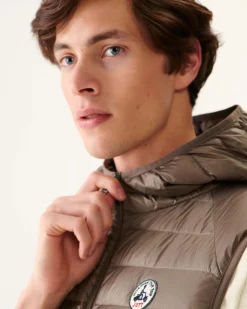 Donzen Jassen & Jacks-JOTT Doudoune Sans Manches A Capuche Taupe Pat 808 Taupe