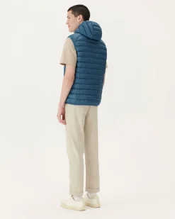 Donzen Jassen & Jacks-JOTT Doudoune Sans Manches A Capuche Bleu Jeans Pat 140 Blue Jeans