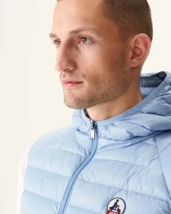 Donzen Jassen & Jacks-JOTT Doudoune Sans Manches A Capuche Bleu Clair Pat 180 Soft Blue