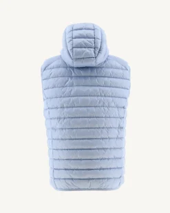 Donzen Jassen & Jacks-JOTT Doudoune Sans Manches A Capuche Bleu Clair Pat 180 Soft Blue