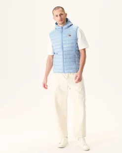 Donzen Jassen & Jacks-JOTT Doudoune Sans Manches A Capuche Bleu Clair Pat 180 Soft Blue