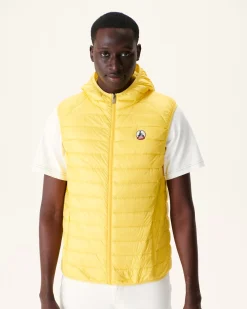 Donzen Jassen & Jacks-JOTT Doudoune Sans Manches A Capuche Jaune Clair Pat 627 Soft Yellow