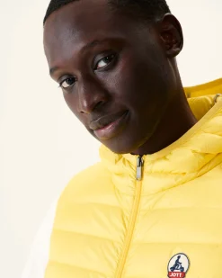 Donzen Jassen & Jacks-JOTT Doudoune Sans Manches A Capuche Jaune Clair Pat 627 Soft Yellow