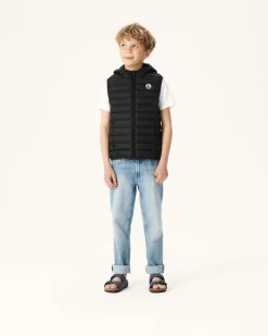 Donzen Jassen-JOTT Doudoune Sans Manches Enfant Noir Djam 999 Black