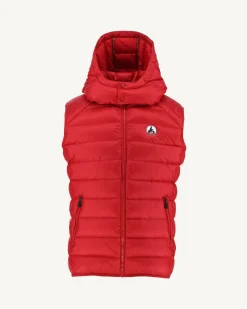 Donzen Jassen & Jacks-JOTT Doudoune Sans Manches Grand Froid Rouge Silver 300 Red