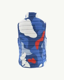 Donzen Jassen-JOTT Doudoune Sans Manches Imprime Camo Dark Denim Enfant Zoe 2430 Camo Dark Denim