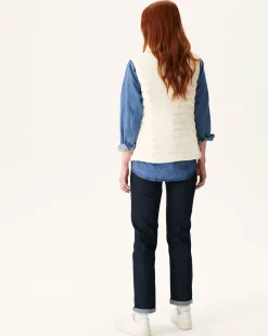 Donzen Jassen & Jacks-JOTT Doudoune Sans Manches Stretch Ecru Grenada 895 Off-White