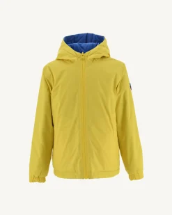 Donzen Jassen-JOTT Doudoune Ultralight Reversible A Capuche Citron/Azur Enfant Rosso 6310 Lemon/Azure
