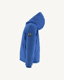 Donzen Jassen-JOTT Doudoune Ultralight Reversible A Capuche Citron/Azur Enfant Rosso 6310 Lemon/Azure