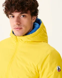 Donzen Jassen & Jacks-JOTT Doudoune Ultralight Reversible A Capuche Citron/Azur Vigo 6310 Lemon/Azure