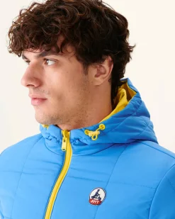 Donzen Jassen & Jacks-JOTT Doudoune Ultralight Reversible A Capuche Citron/Azur Vigo 6310 Lemon/Azure